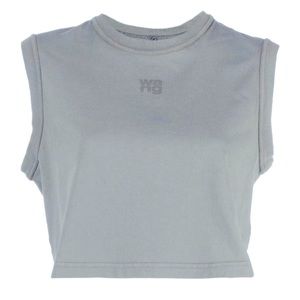 NEW Alexander Wang logo-print cropped tank